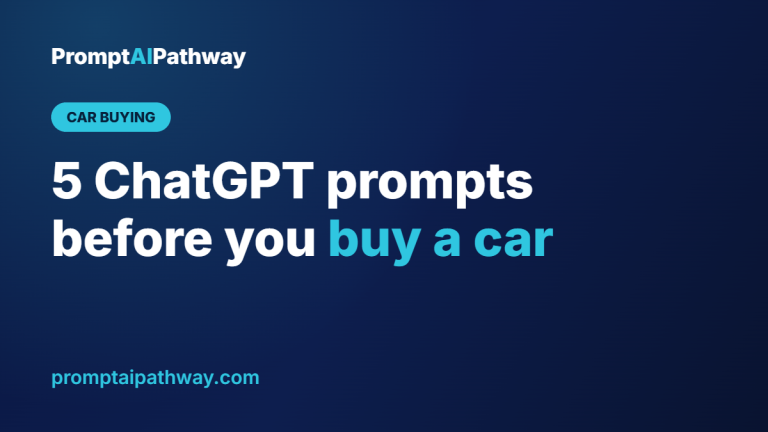 Cover image: 5 ChatGPT prompts before you buy a car