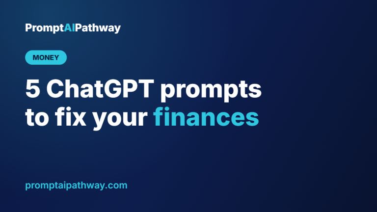Cover image: 5 ChatGPT prompts to fix your finances