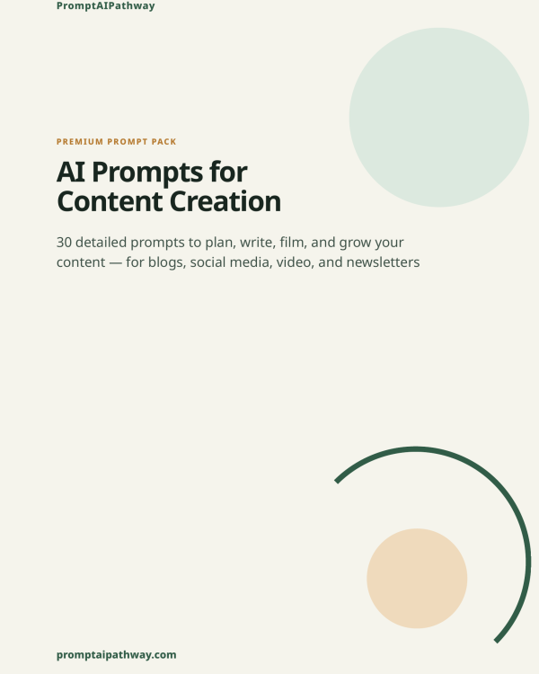 AI Prompts for Content Creation — prompt pack cover