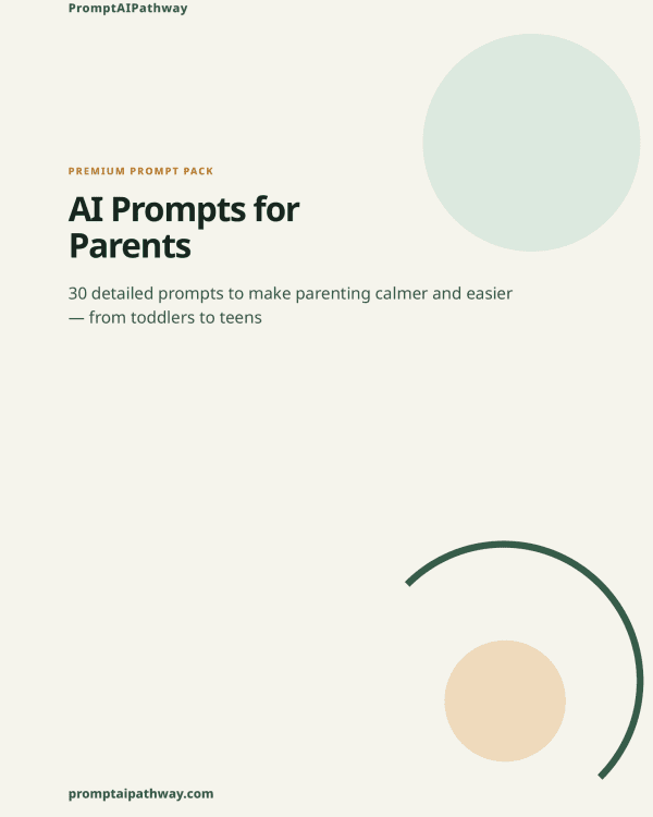 AI Prompts for Parents — prompt pack cover
