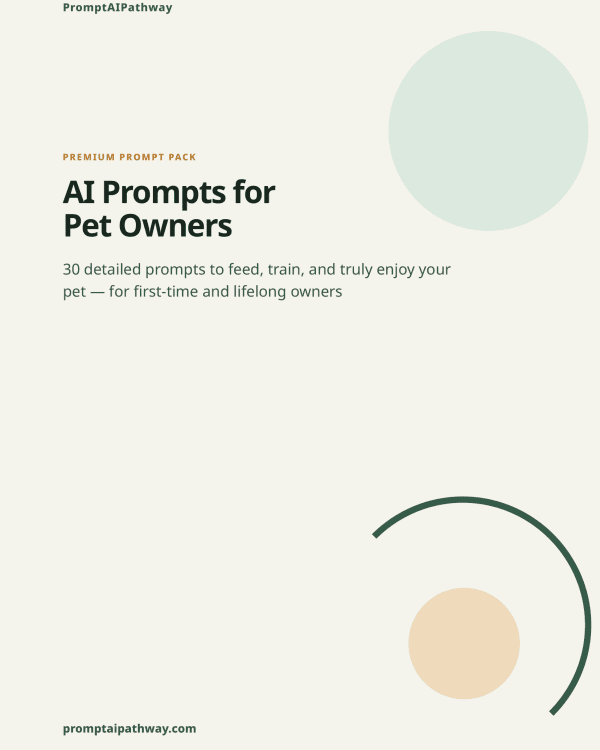 AI Prompts for Pet Owners — prompt pack cover