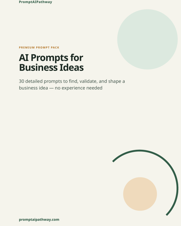AI Prompts for Business Ideas — prompt pack cover