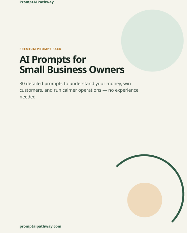 AI Prompts for Small Business Owners — prompt pack cover