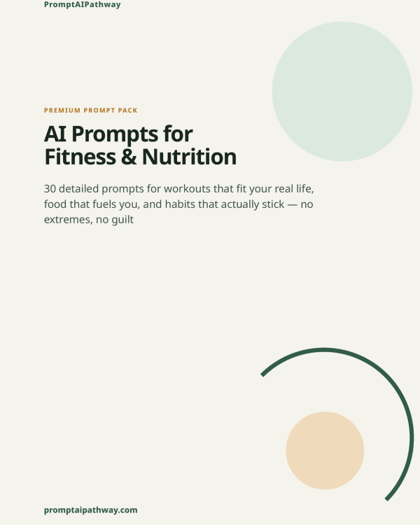 AI Prompts for Fitness & Nutrition — prompt pack cover